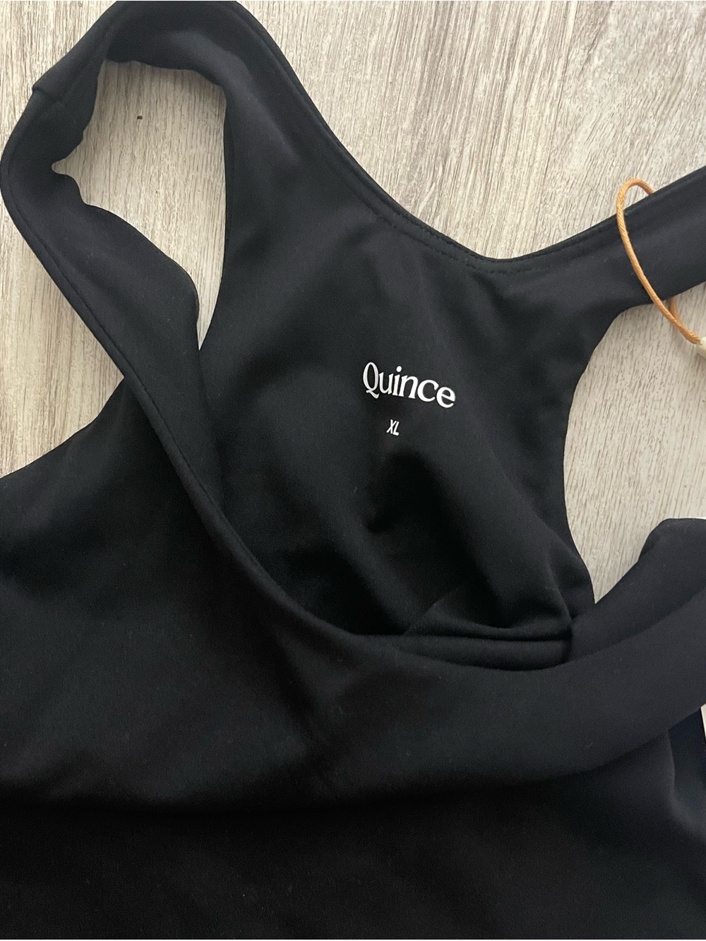 Quince Ultra-Form High-Neck Cropped Tank Top In Black Size XL NWT - Picture 7 of 10